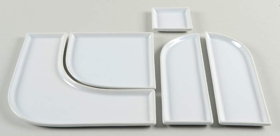 UFO White Sushi Plate by Mikasa-1
