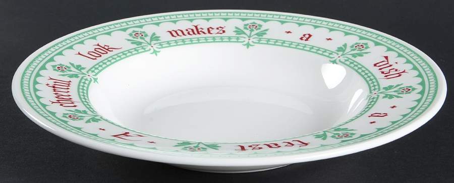 Pugin's Proverbs Rim Soup Bowl by Minton-1