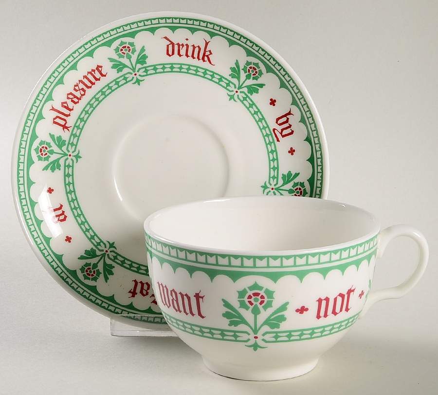 Pugin's Proverbs Breakfast Cup & Saucer Set by Minton-1