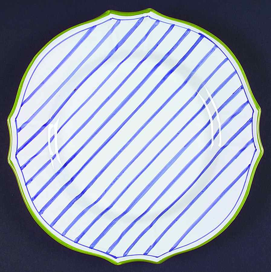 Pinstripes Dinner Plate by Mariposa-1