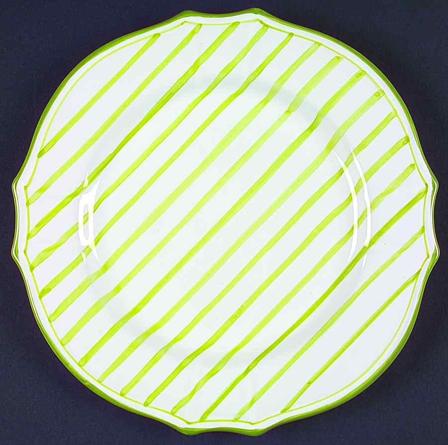 Pinstripes Dinner Plate by Mariposa-1