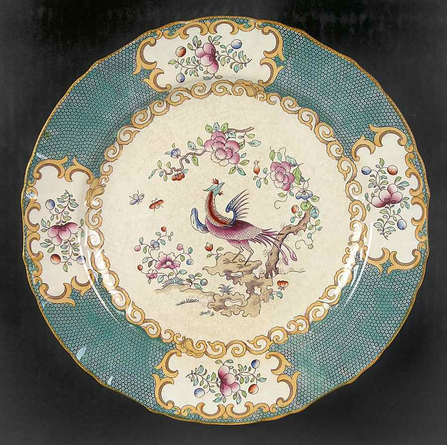 Cockatrice Turquoise (Scalloped) Dinner Plate by Minton-1
