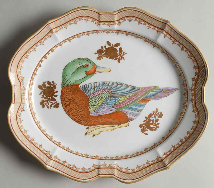 Chinese Export 10" Oval Serving Platter by Mottahedeh-1
