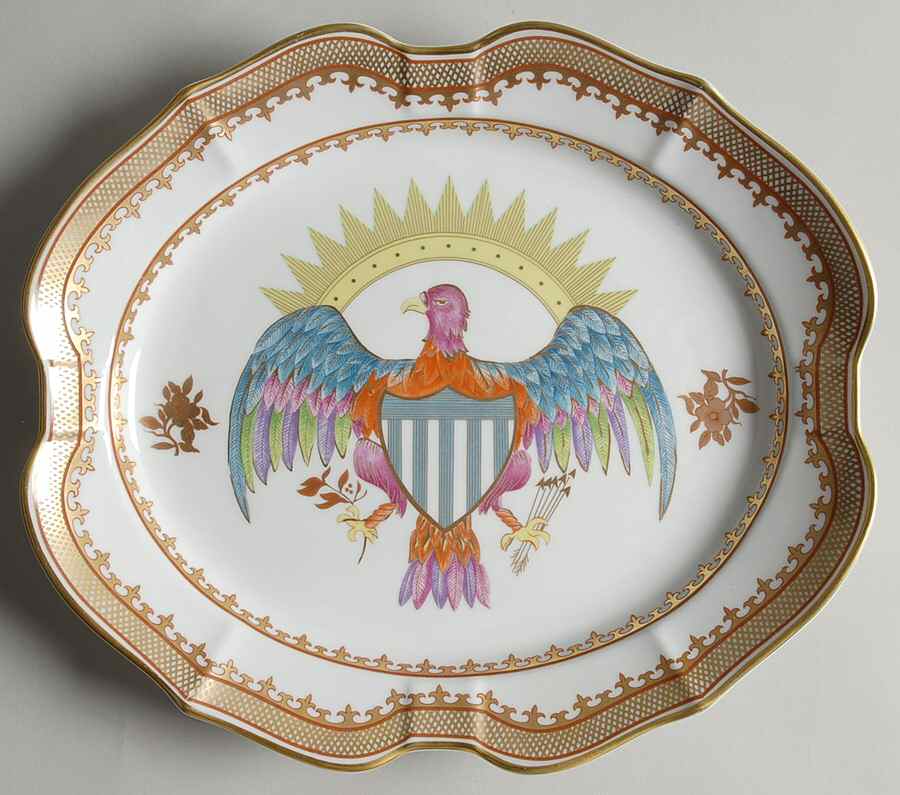 Chinese Export 10" Oval Serving Platter by Mottahedeh-1