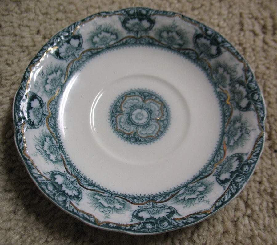 Balmoral Green Saucer by J & G Meakin-1
