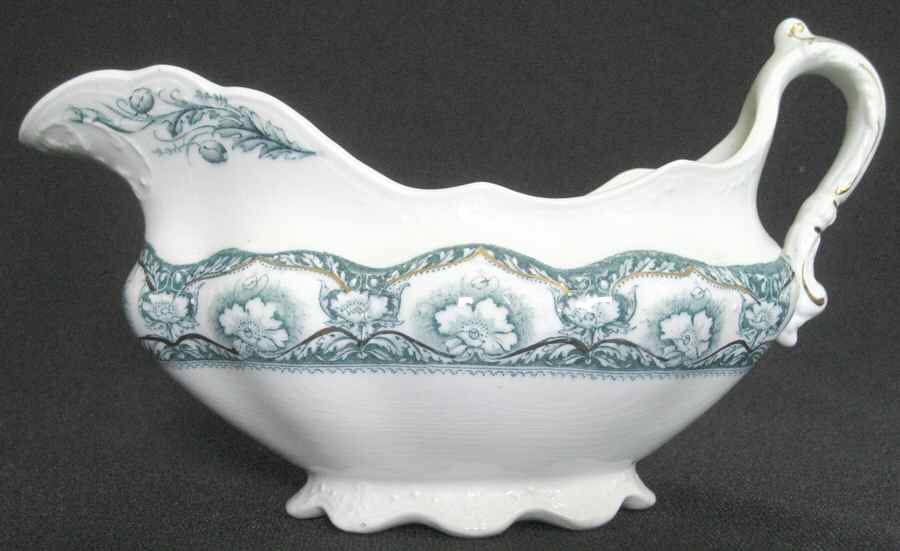 Balmoral Green Gravy Boat by J & G Meakin-1