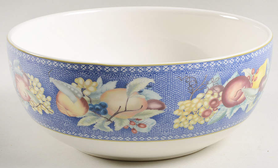 Apples, Berries & Cherries 8" Round Vegetable Bowl by Mottahedeh-1