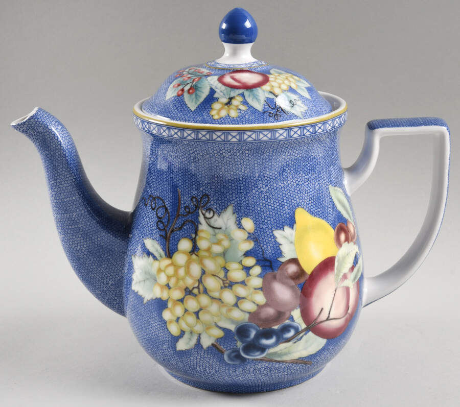 Apples, Berries & Cherries Coffee Pot & Lid by Mottahedeh-1