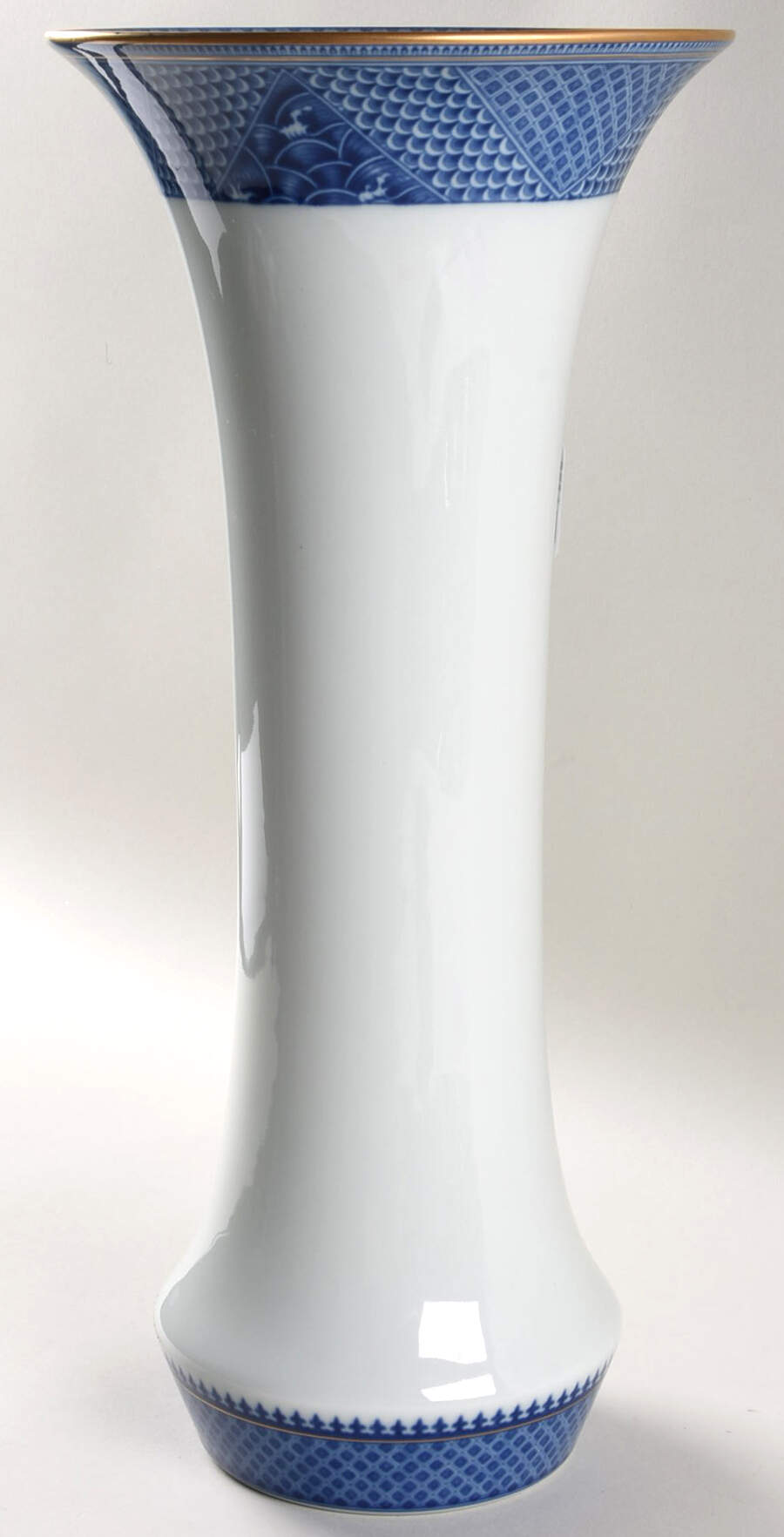 Indigo Wave 16" Divina Vase by Mottahedeh-1