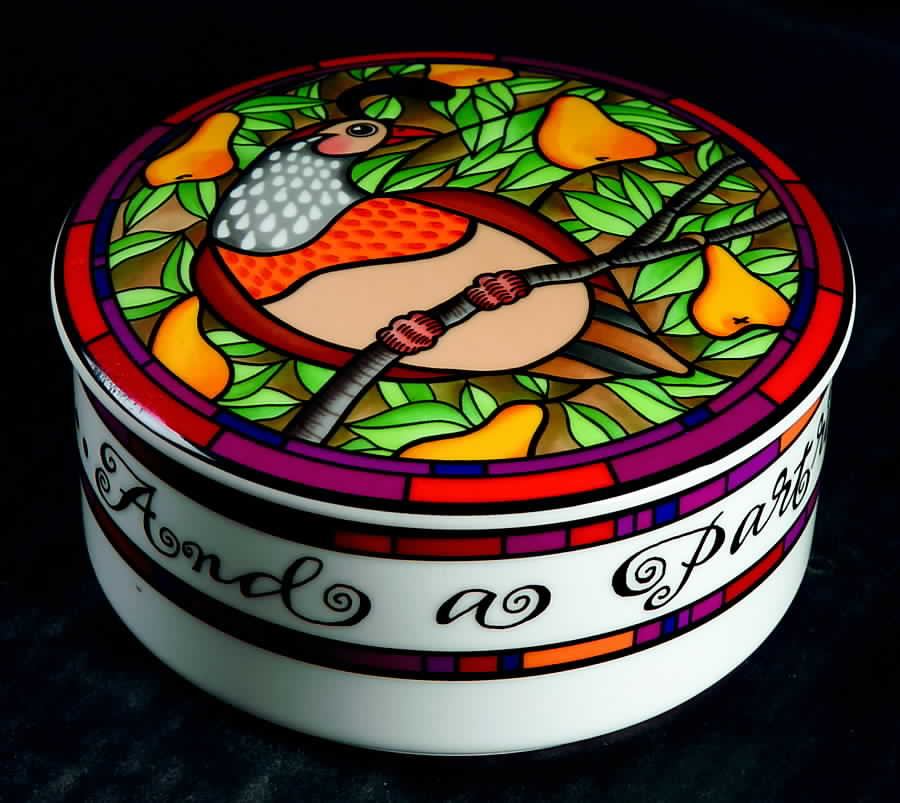 Pear Tree Round Box & Lid by Mikasa-1