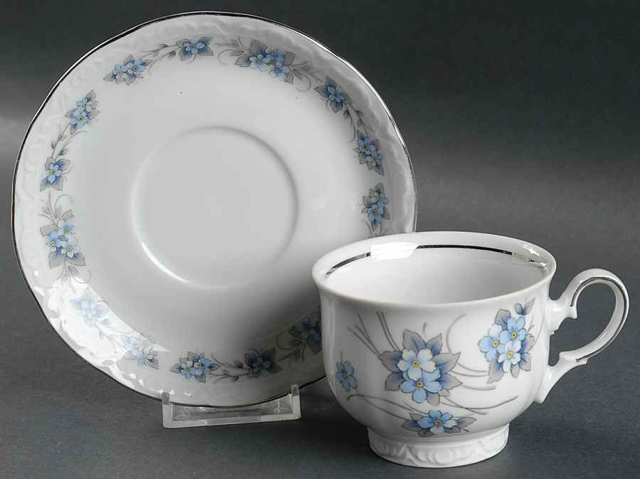 MIT61 Footed Cup & Saucer Set by Mitterteich-1