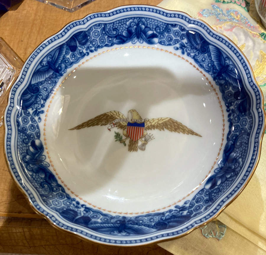 Diplomatic Eagle Service Fruit/Dessert (Sauce) Bowl by Mottahedeh-1