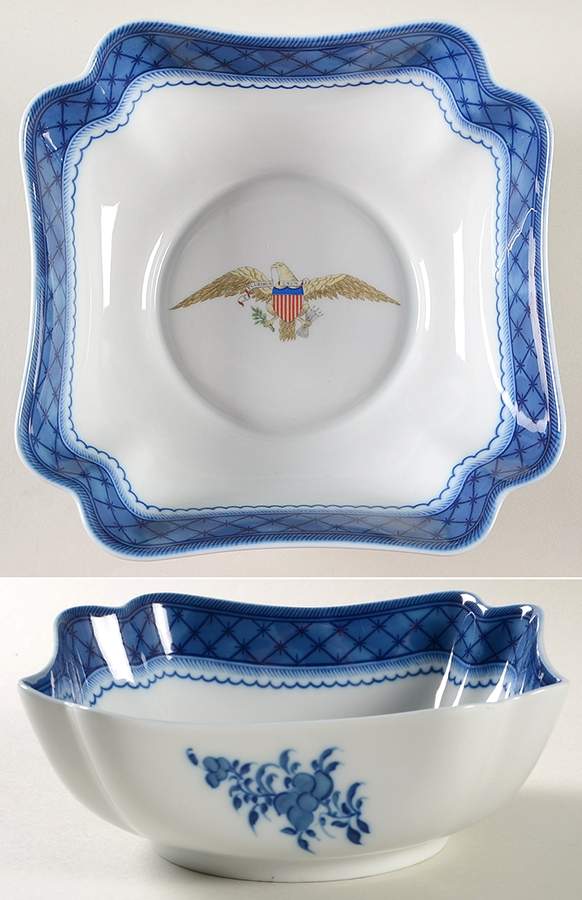 Diplomatic Eagle Service 6" Square Bowl by Mottahedeh-1