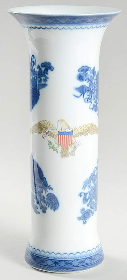 Diplomatic Eagle Service 11'' Trumpet Vase by Mottahedeh-1