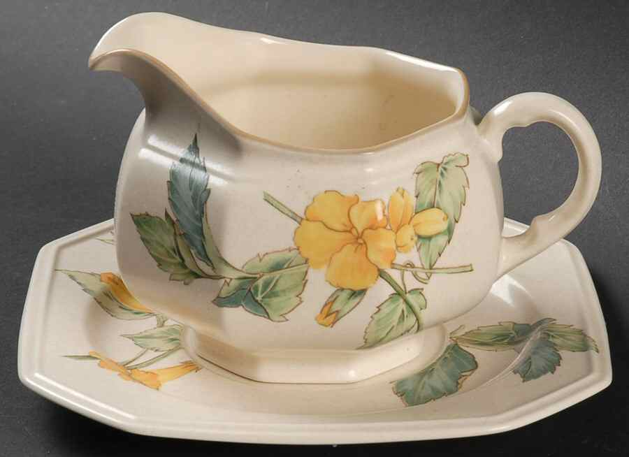 Sunshine Court Gravy Boat & Underplate by Mikasa-1