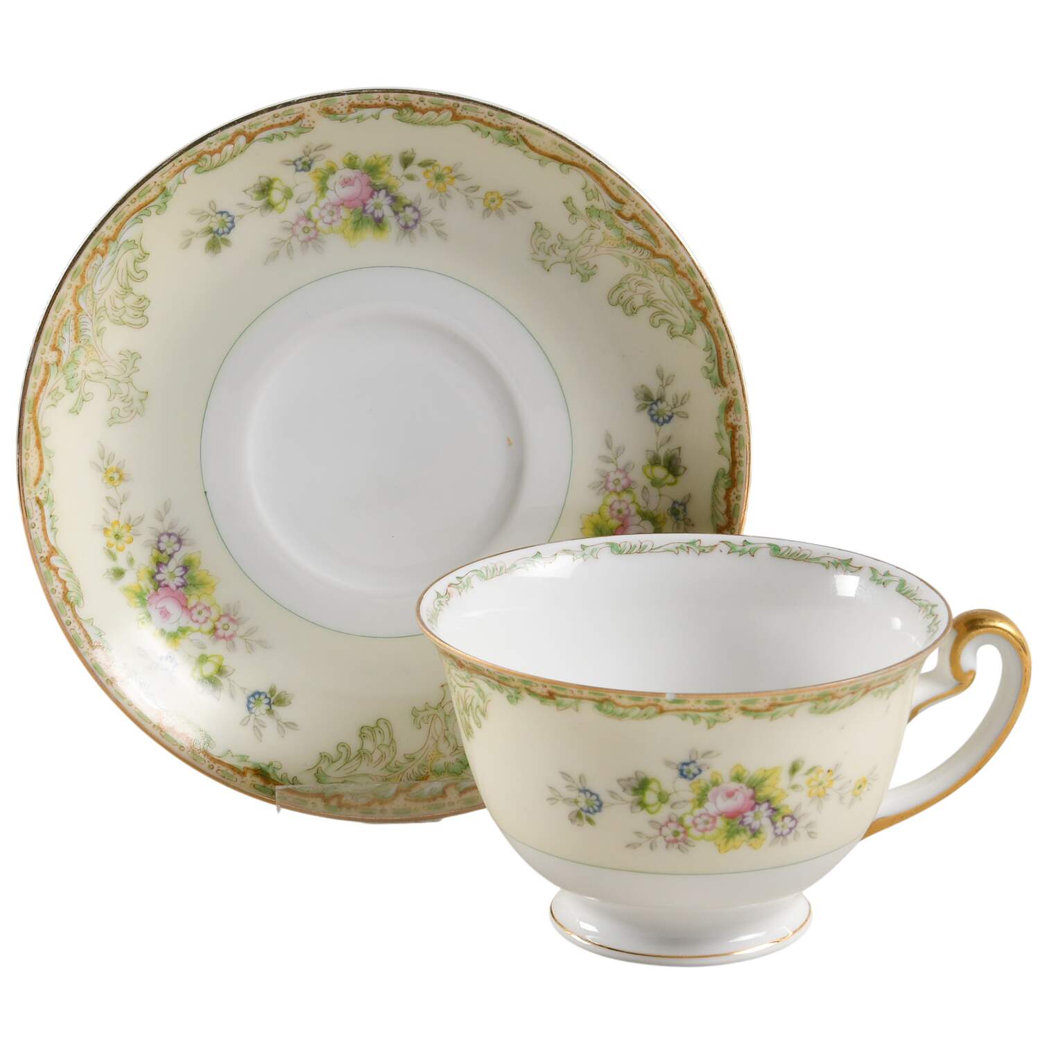 N1030 Footed Cup & Saucer Set by Meito-1