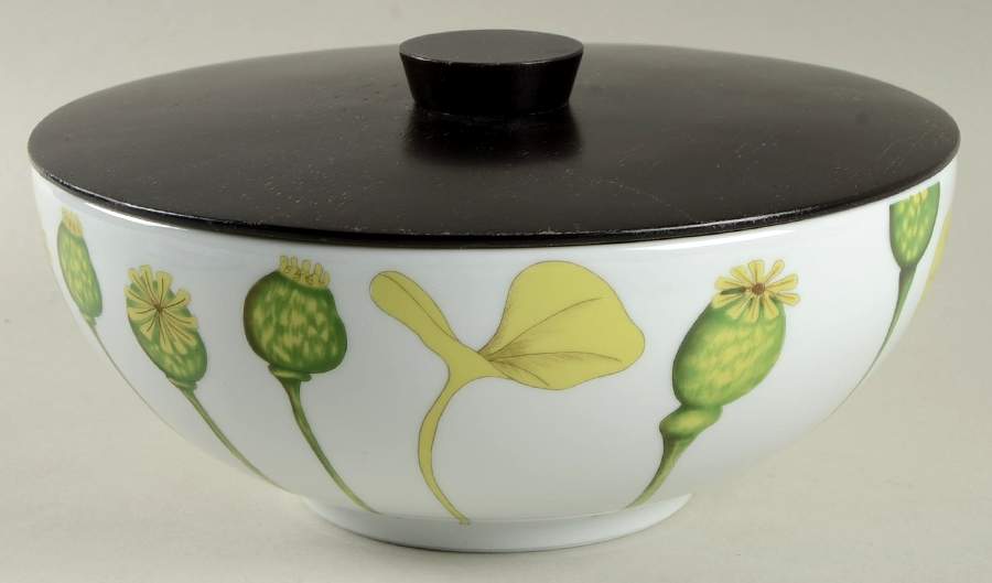 Ikebana Salad Serving Bowl & Lid by Medard de Noblat-1