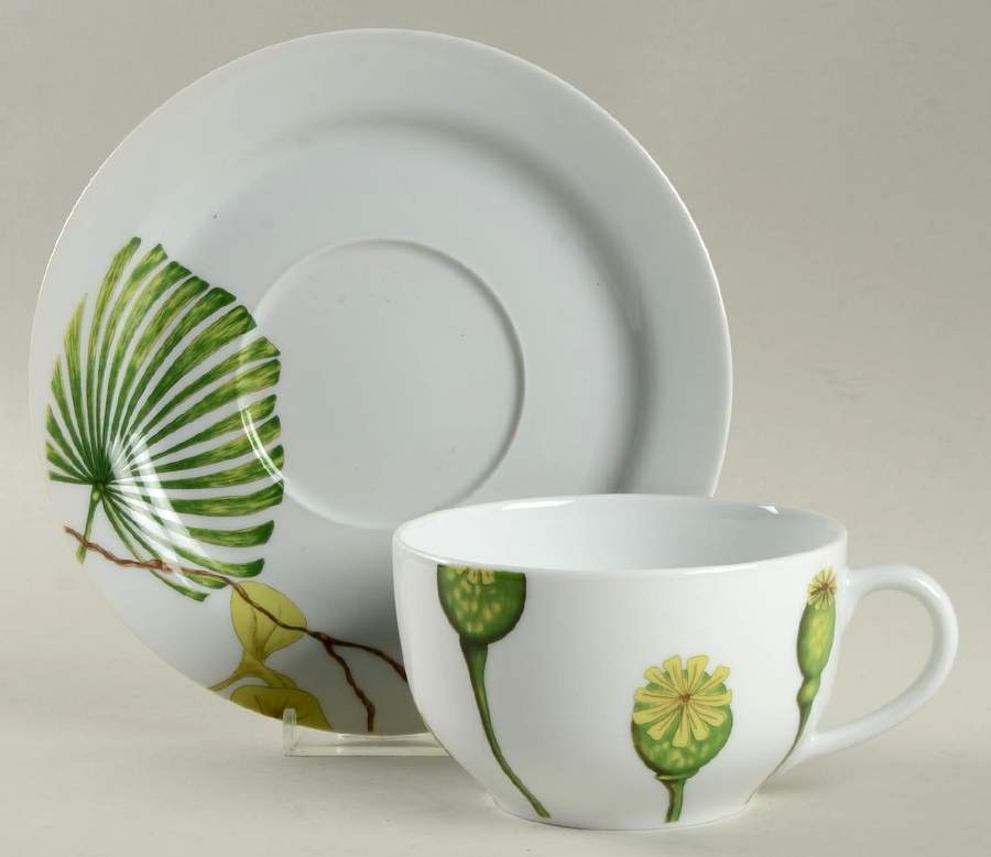 Ikebana Breakfast Cup & Saucer Set by Medard de Noblat-1