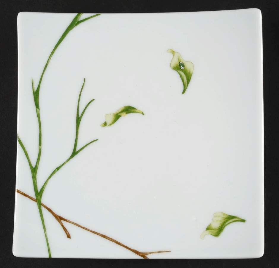 Jardin de Flore (Oxygene Shape) Square Bread & Butter Plate by Medard de Noblat-1