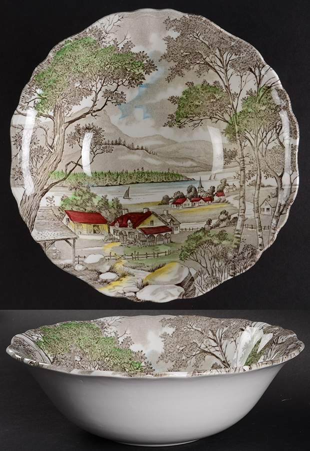 Welcome Home (White Background) 8" Round Vegetable Bowl by J & G Meakin-1