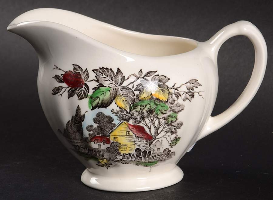 Welcome Home (White Background) Creamer by J & G Meakin-1