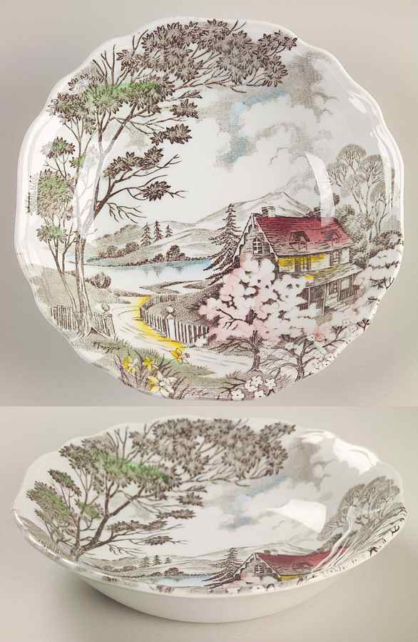Welcome Home (White Background) Fruit/Dessert (Sauce) Bowl by J & G Meakin-1