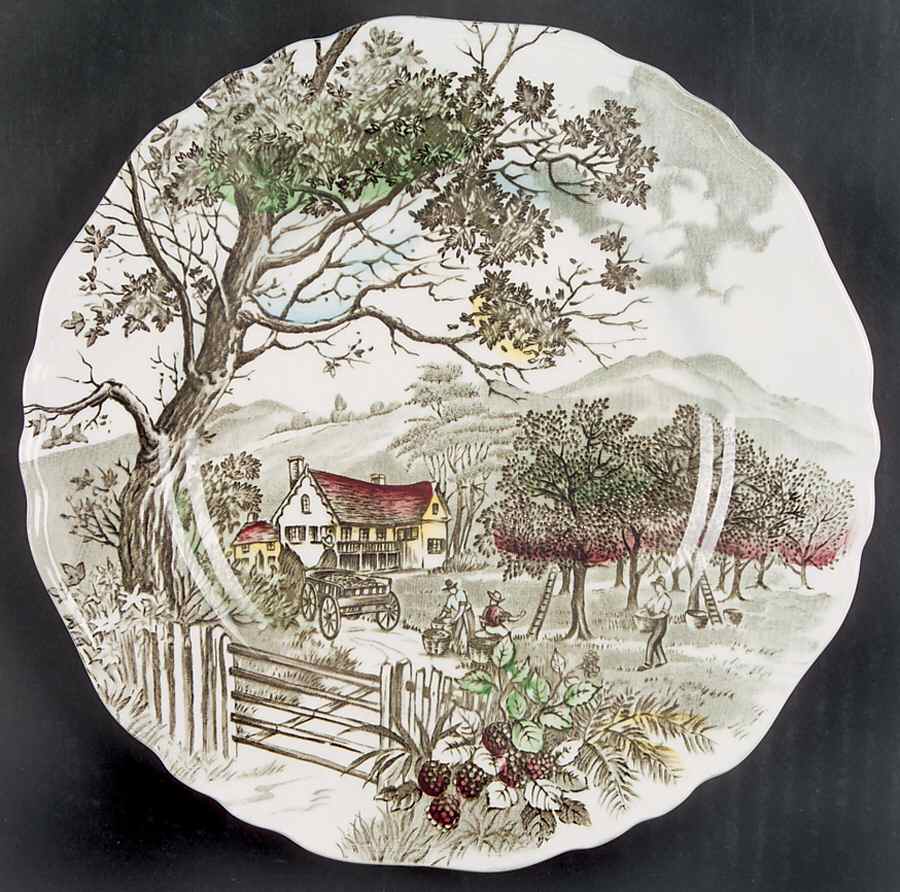 Welcome Home (White Background) Salad Plate by J & G Meakin-1