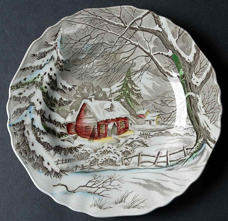 Welcome Home (White Background) Dessert/Pie Plate by J & G Meakin-1