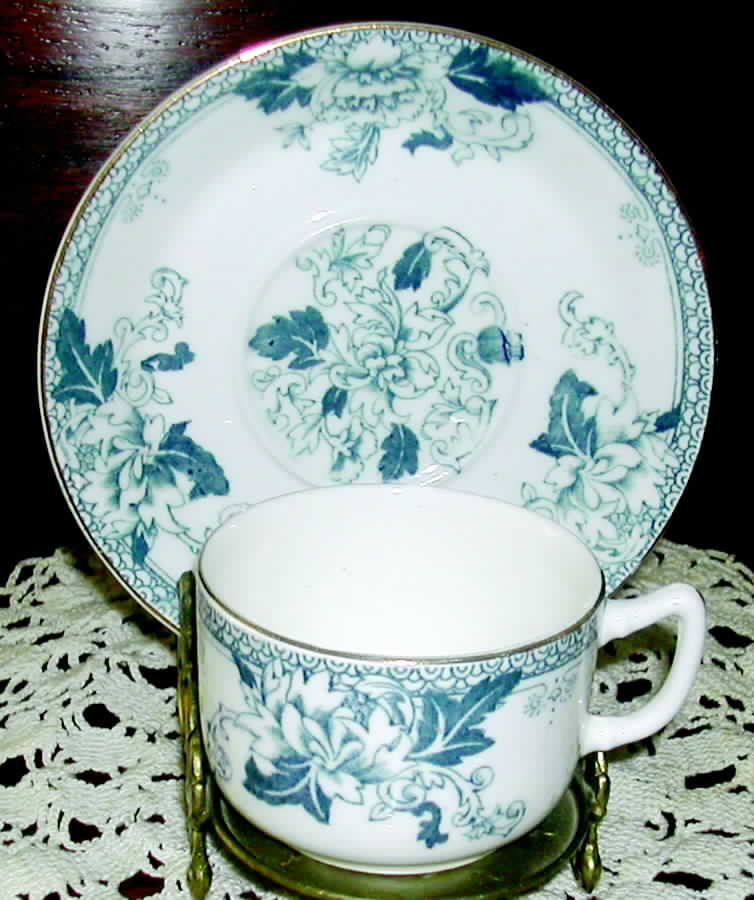 Roseville Flat Cup & Saucer Set by John Maddock & Sons-1