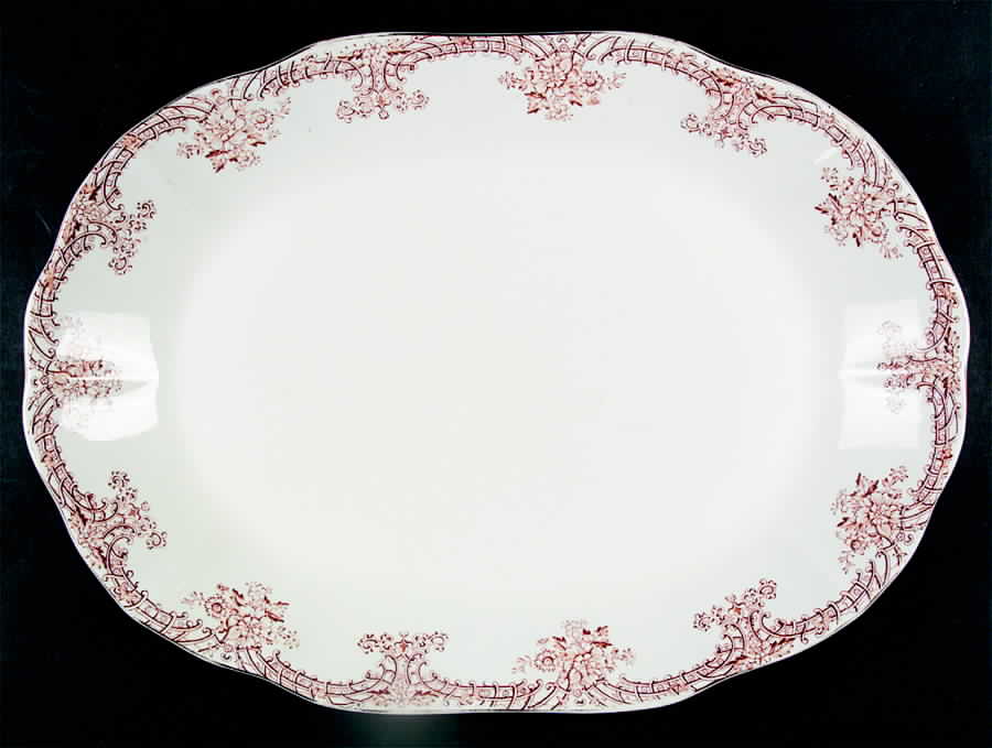 Louis XIV Brown 16" Oval Serving Platter by John Maddock & Sons-1