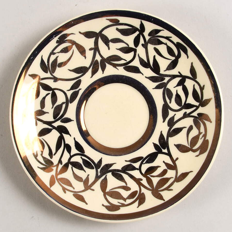Old Lustre Ware Copper Saucer by Myott Staffordshire-1