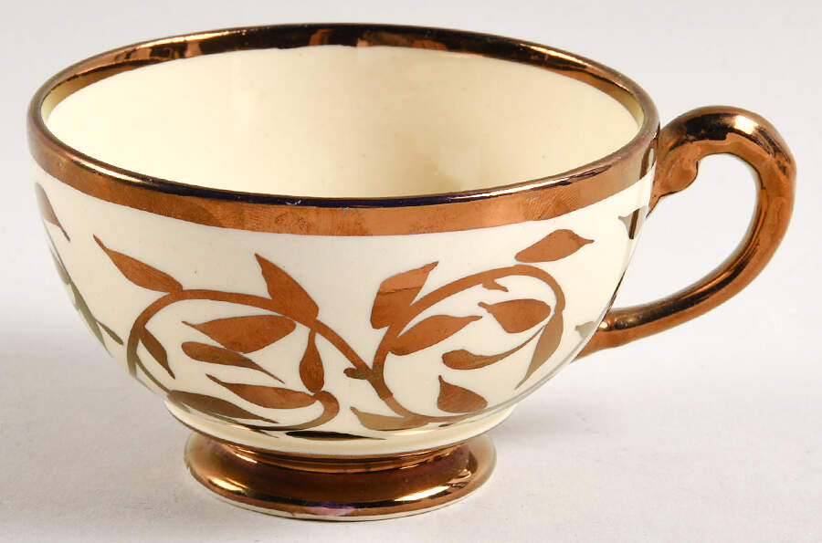 Old Lustre Ware Copper Footed Cup by Myott Staffordshire-1