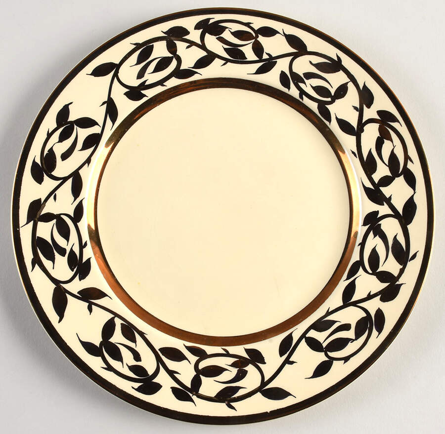 Old Lustre Ware Copper Dinner Plate by Myott Staffordshire-1