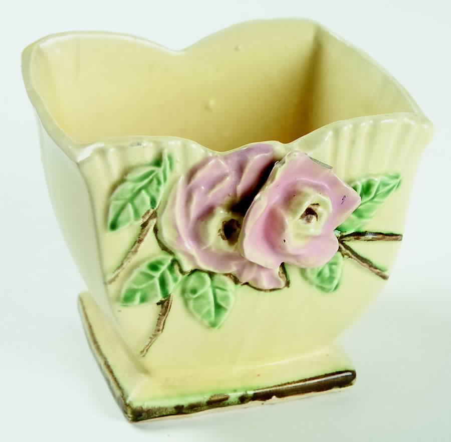 Wild Rose Yellow 4" Planter by Nelson McCoy-1