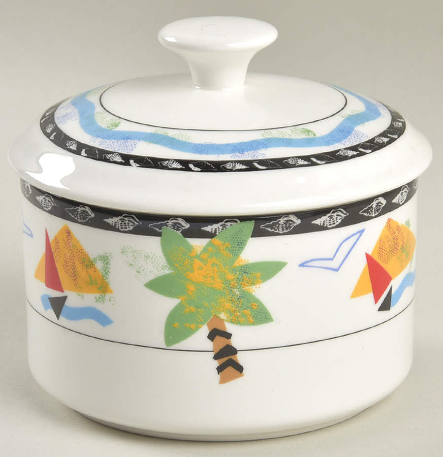Fantasy Isle Sugar Bowl & Lid by Mikasa-1