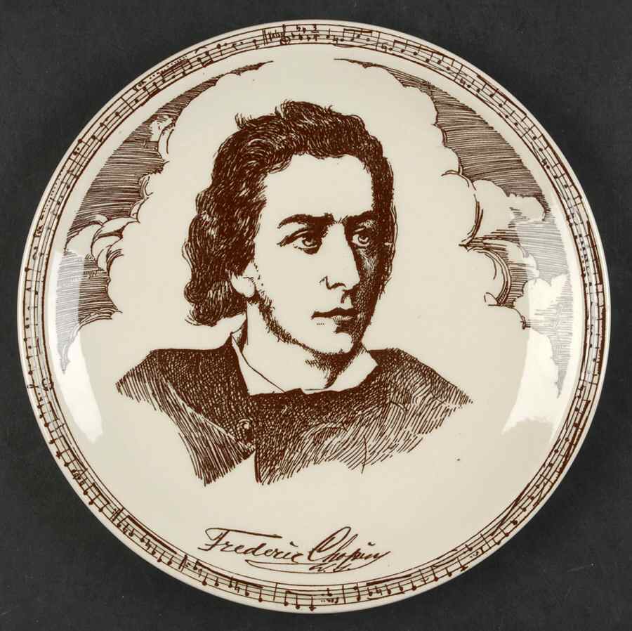 Music Masters Brown Salad Plate by Metlox - Poppytrail - Vernon-1
