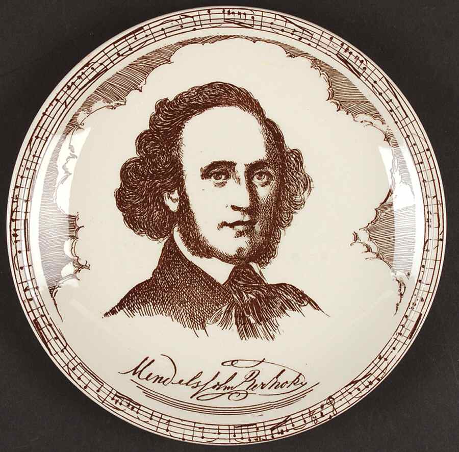 Music Masters Brown Salad Plate by Metlox - Poppytrail - Vernon-1