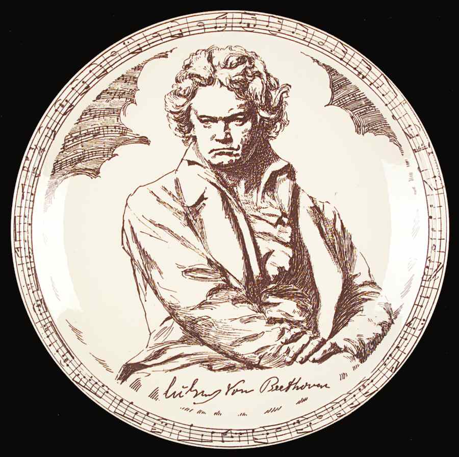 Music Masters Brown Salad Plate by Metlox - Poppytrail - Vernon-1