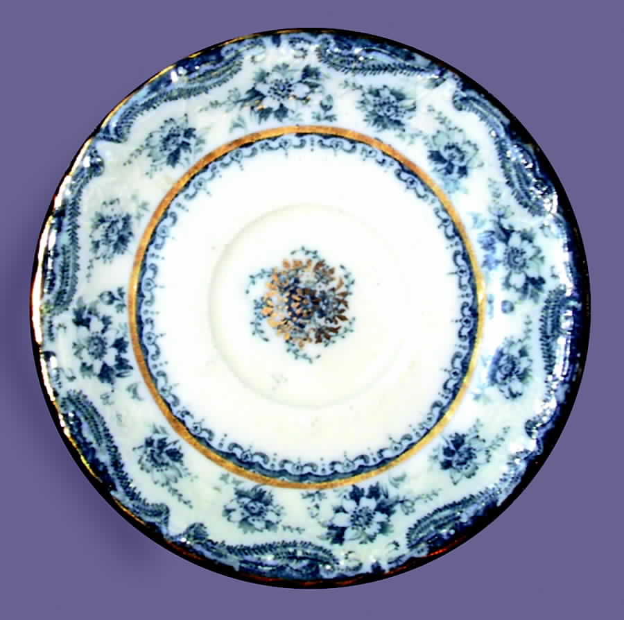 Waverley Teal Blue Saucer by John Maddock & Sons-1