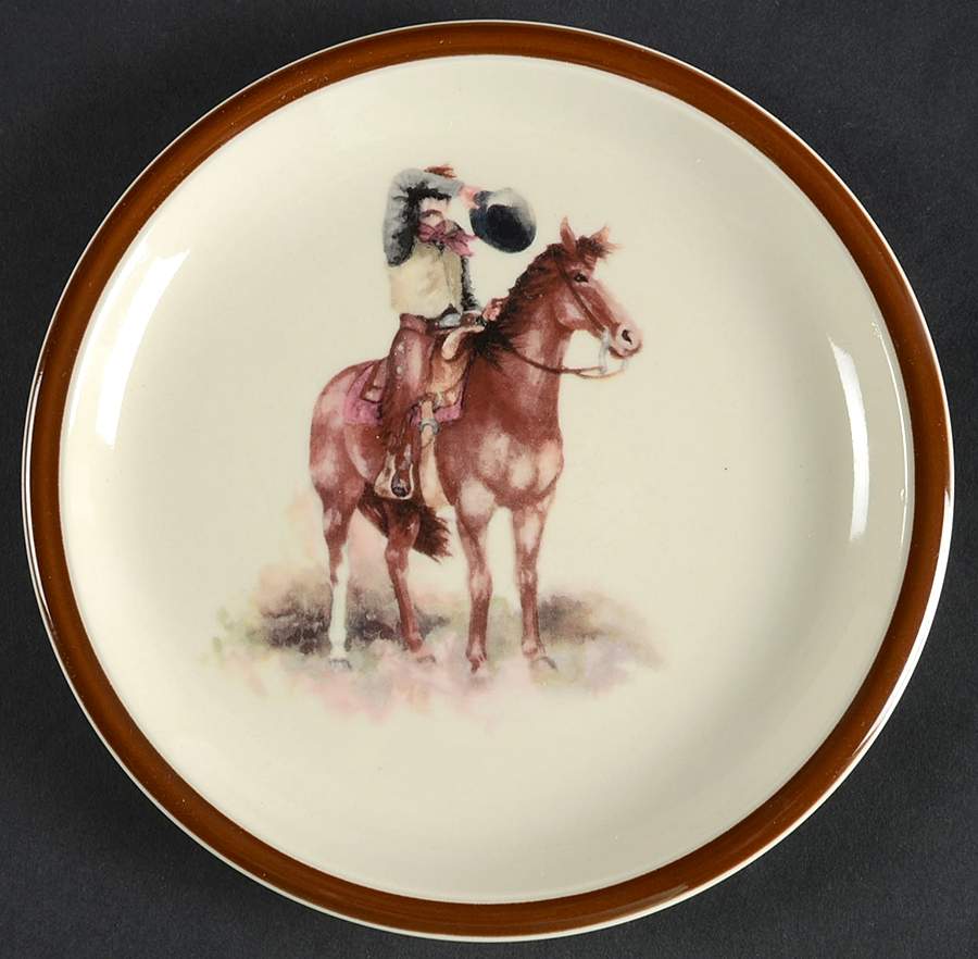 Cowboy Reflections Salad Plate by Montana Lifestyles-1