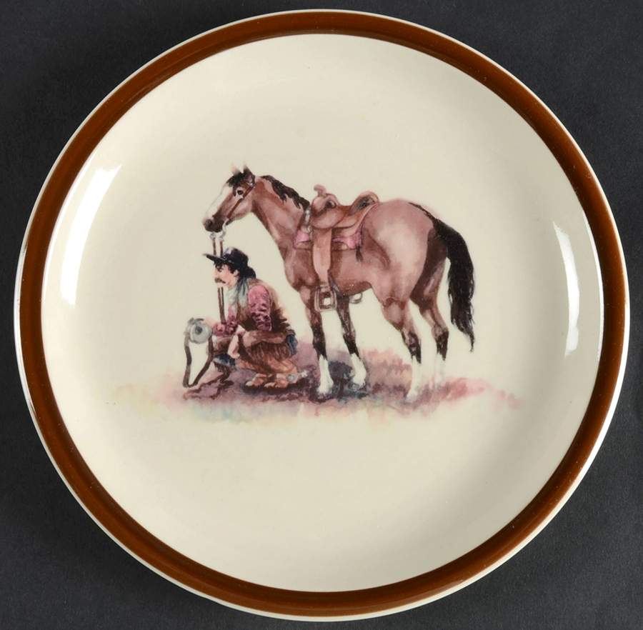 Cowboy Reflections Salad Plate by Montana Lifestyles-1