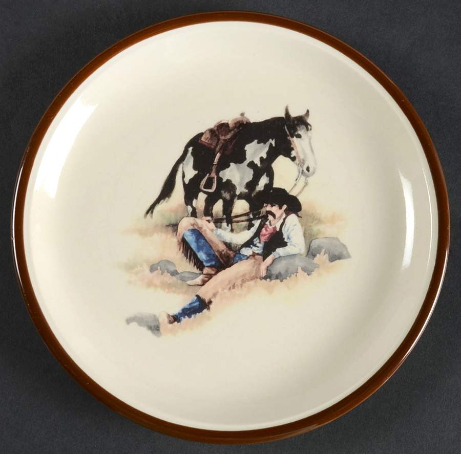 Cowboy Reflections Salad Plate by Montana Lifestyles-1