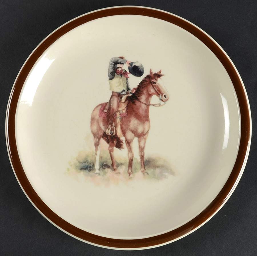 Cowboy Reflections Dinner Plate by Montana Lifestyles-1