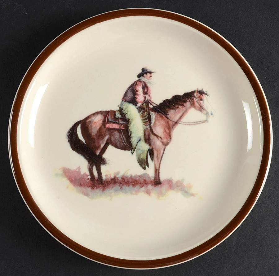 Cowboy Reflections Salad Plate by Montana Lifestyles-1