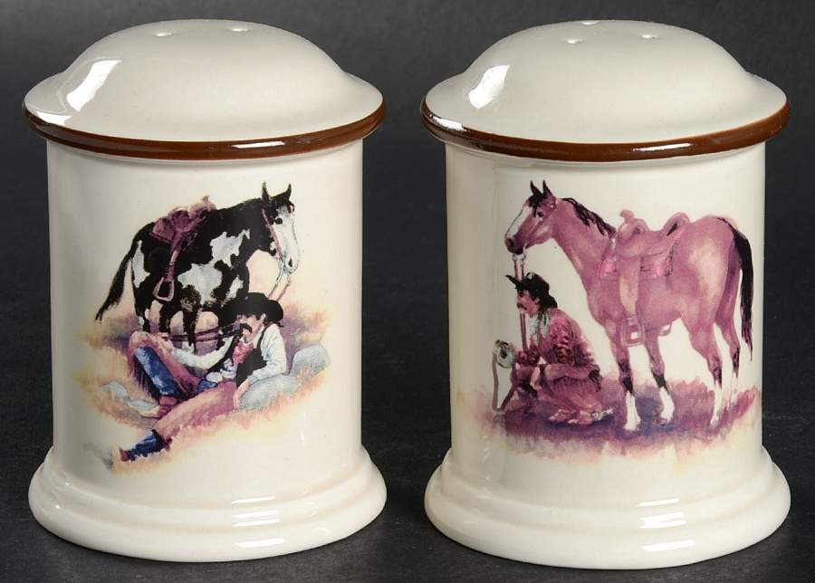 Cowboy Reflections Salt & Pepper Set by Montana Lifestyles-1