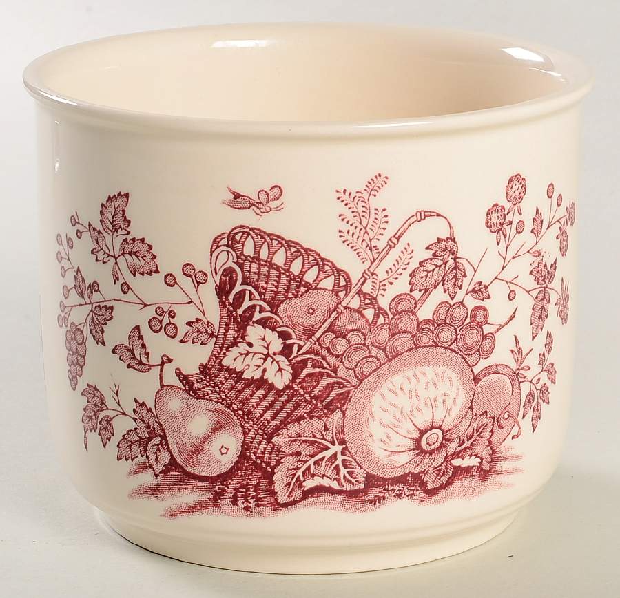 Fruit Basket Mulberry Open Cheese Crock by Mason's-1