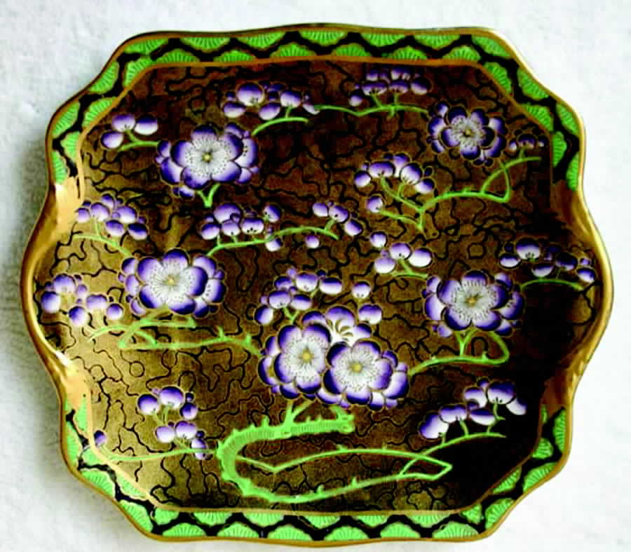 3580 Square Handled Cake Plate by C T Maling & Sons-1