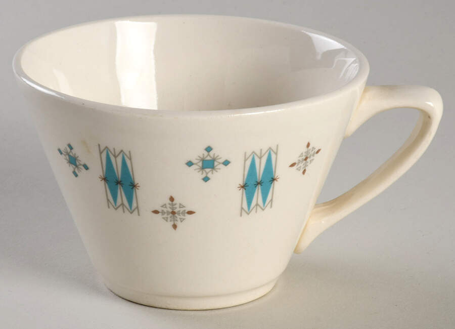 Modern Blue Flat Cup by Mount Clemens-1