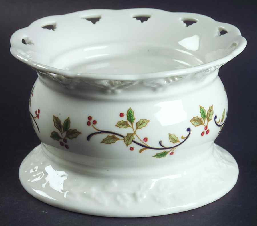 Holiday Lace 3" Pillar Candleholder by Mikasa-1