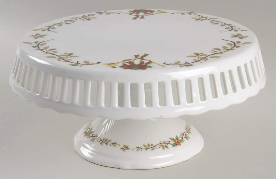 Holiday Lace 10" Diameter Pedestal Cake Stand by Mikasa-1